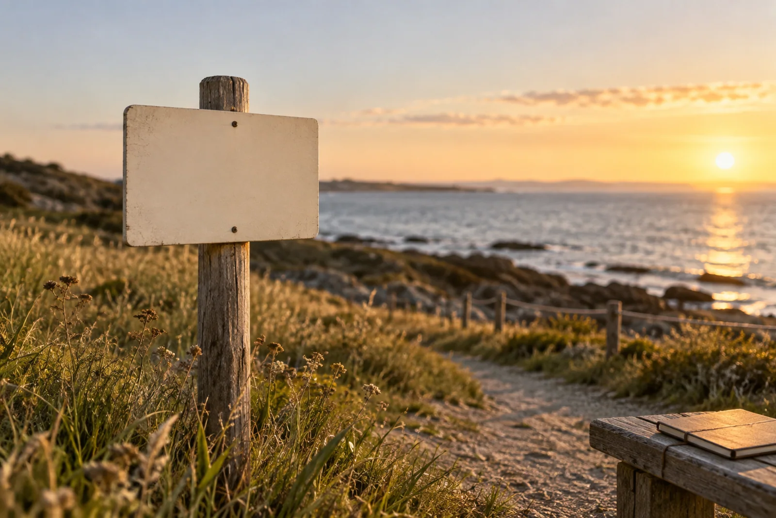 Küstenweg im Abendlicht als Symbol für langfristige Vorsorge